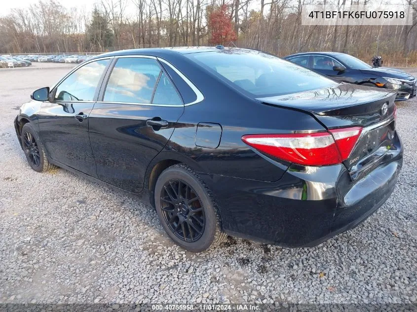 2015 Toyota Camry Se VIN: 4T1BF1FK6FU075918 Lot: 40755958