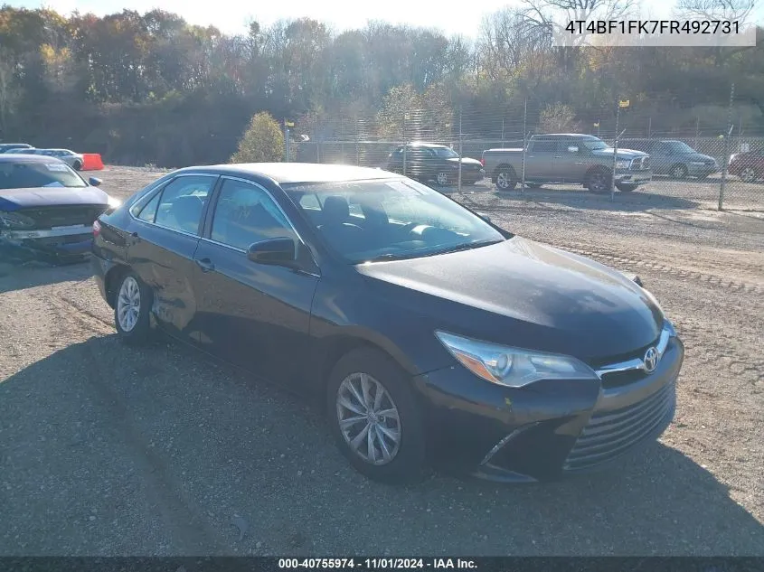 2015 Toyota Camry Le VIN: 4T4BF1FK7FR492731 Lot: 40755974