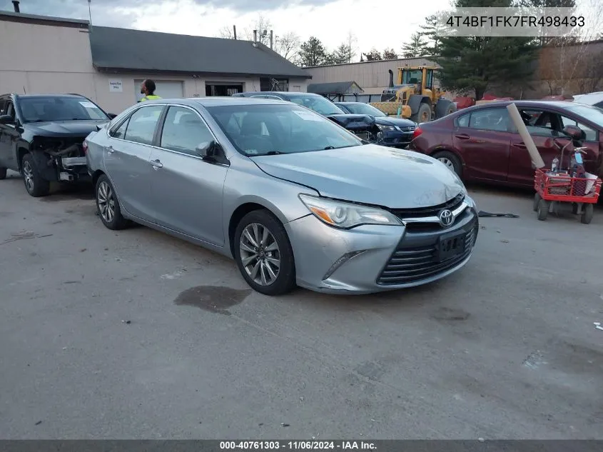 2015 Toyota Camry Xle VIN: 4T4BF1FK7FR498433 Lot: 40761303