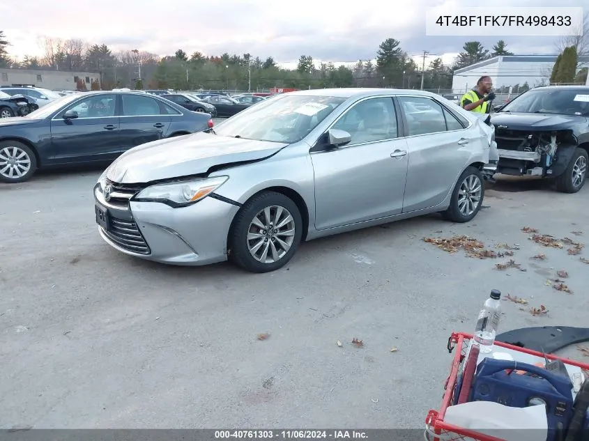 2015 Toyota Camry Xle VIN: 4T4BF1FK7FR498433 Lot: 40761303