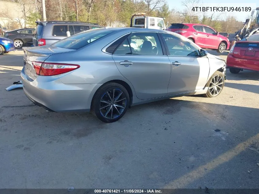 2015 Toyota Camry Xse VIN: 4T1BF1FK3FU946189 Lot: 40761421