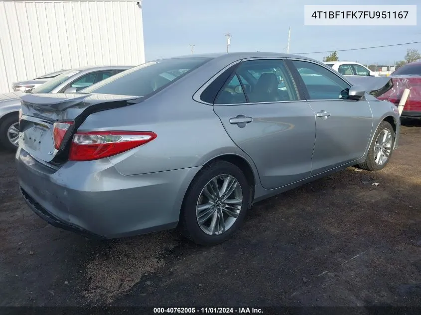 4T1BF1FK7FU951167 2015 Toyota Camry Se