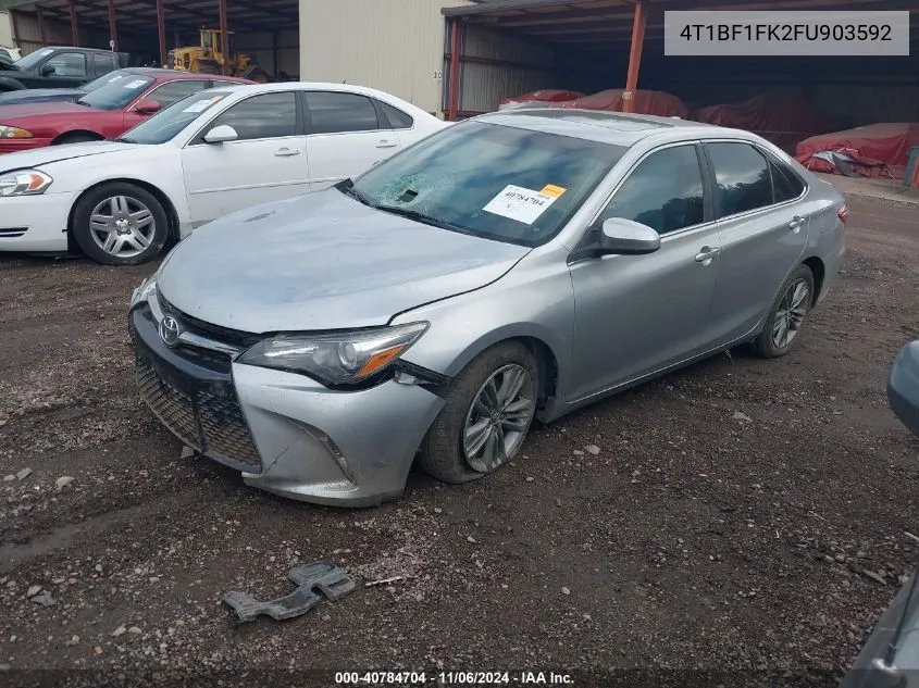 2015 Toyota Camry Se VIN: 4T1BF1FK2FU903592 Lot: 40784704