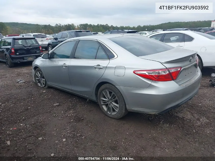 2015 Toyota Camry Se VIN: 4T1BF1FK2FU903592 Lot: 40784704