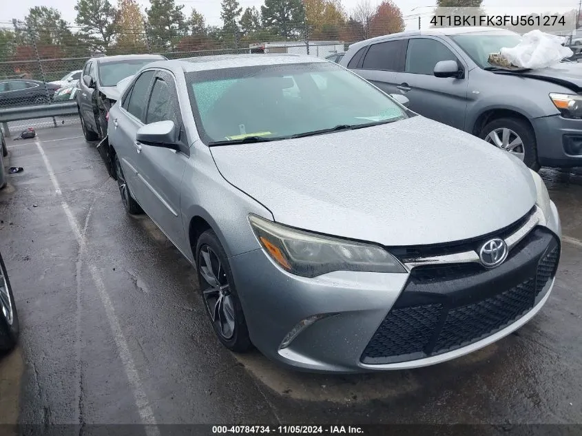 2015 Toyota Camry Xse V6 VIN: 4T1BK1FK3FU561274 Lot: 40784734