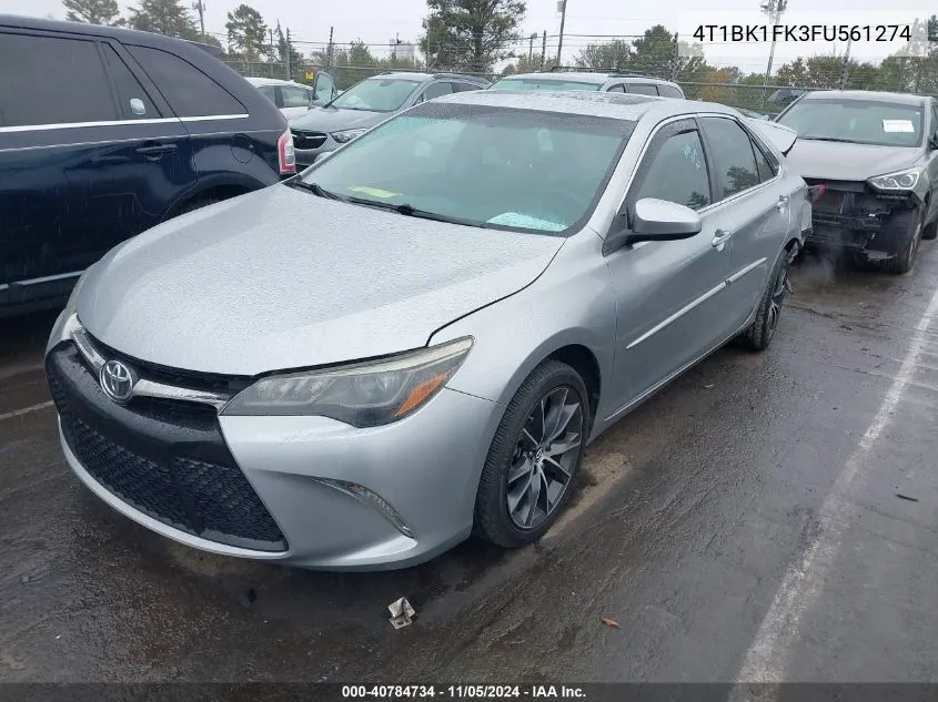 2015 Toyota Camry Xse V6 VIN: 4T1BK1FK3FU561274 Lot: 40784734