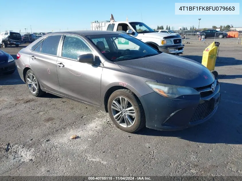 2015 Toyota Camry Se VIN: 4T1BF1FK8FU079663 Lot: 40785115