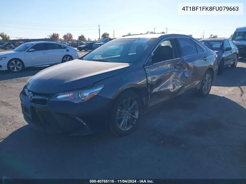 2015 Toyota Camry Se VIN: 4T1BF1FK8FU079663 Lot: 40785115