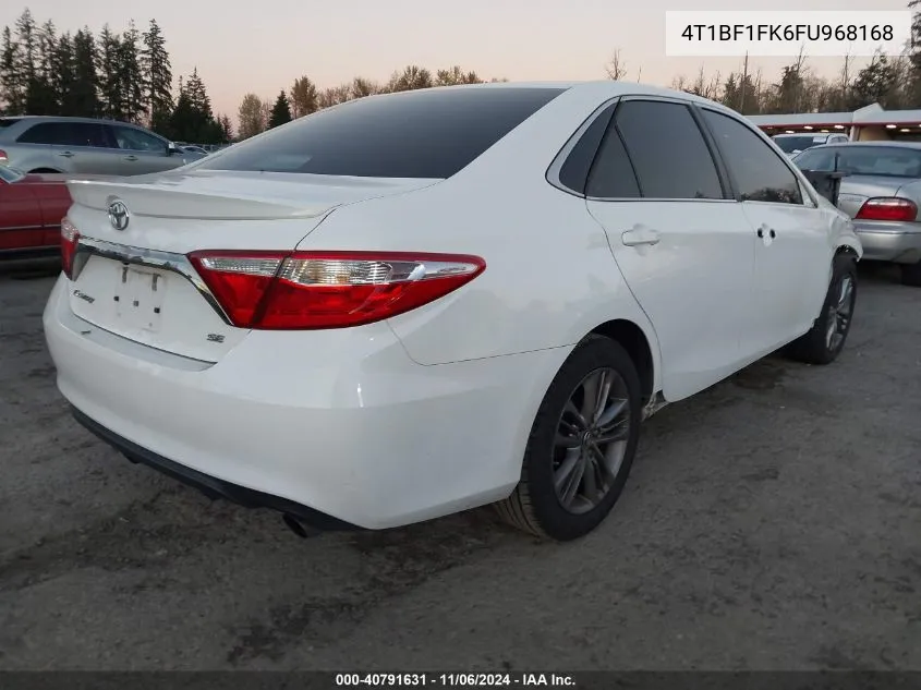 2015 Toyota Camry Se VIN: 4T1BF1FK6FU968168 Lot: 40791631