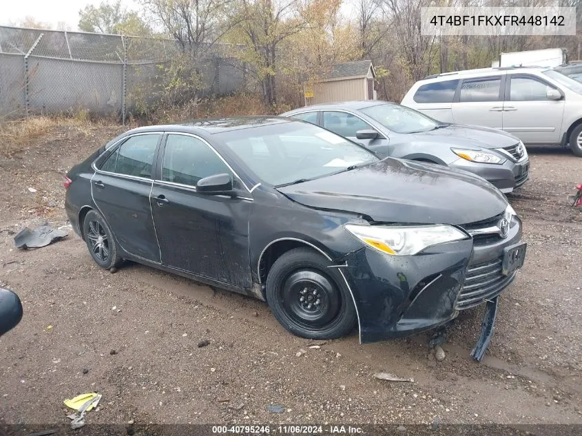 2015 Toyota Camry Le VIN: 4T4BF1FKXFR448142 Lot: 40795246