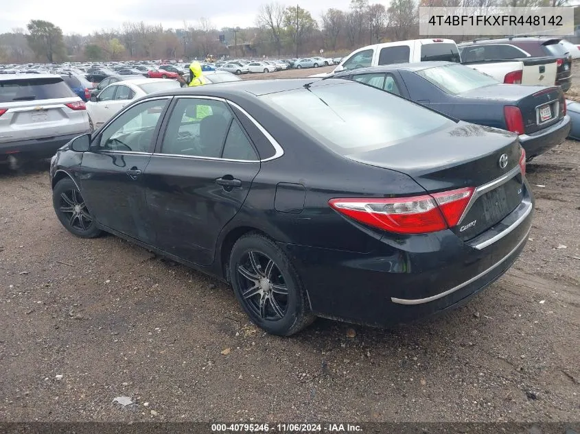 2015 Toyota Camry Le VIN: 4T4BF1FKXFR448142 Lot: 40795246