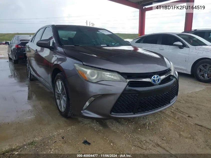 2015 Toyota Camry Hybrid Se VIN: 4T1BD1FK2FU164519 Lot: 40804477