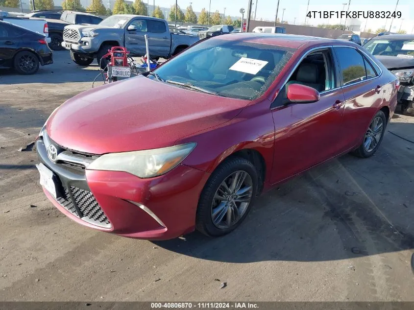 2015 Toyota Camry Se VIN: 4T1BF1FK8FU883249 Lot: 40806870