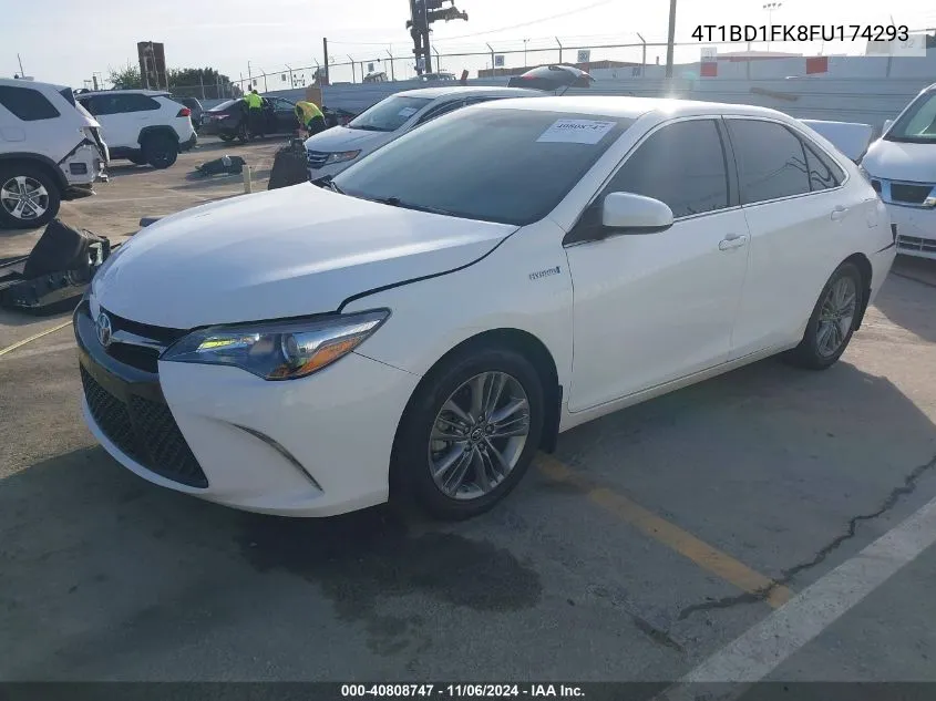 2015 Toyota Camry Hybrid Se VIN: 4T1BD1FK8FU174293 Lot: 40808747