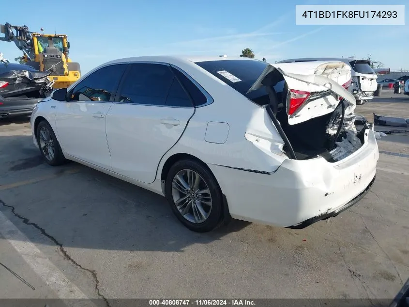 2015 Toyota Camry Hybrid Se VIN: 4T1BD1FK8FU174293 Lot: 40808747