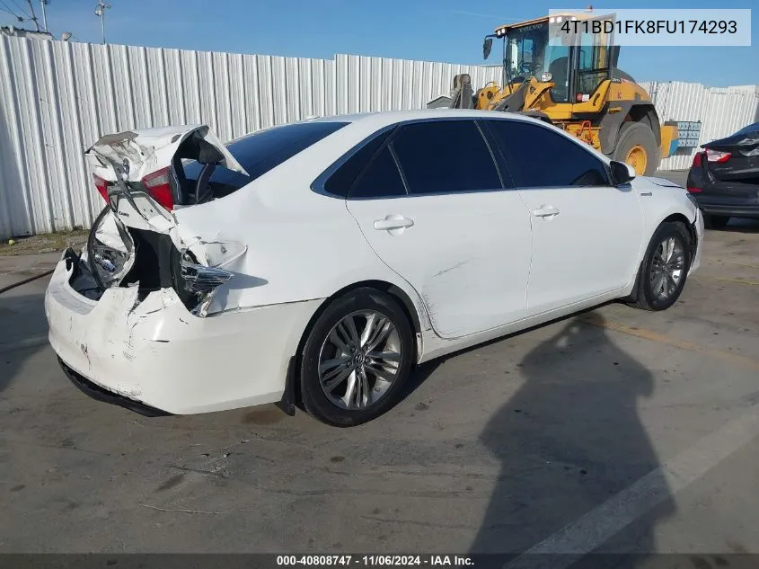 2015 Toyota Camry Hybrid Se VIN: 4T1BD1FK8FU174293 Lot: 40808747