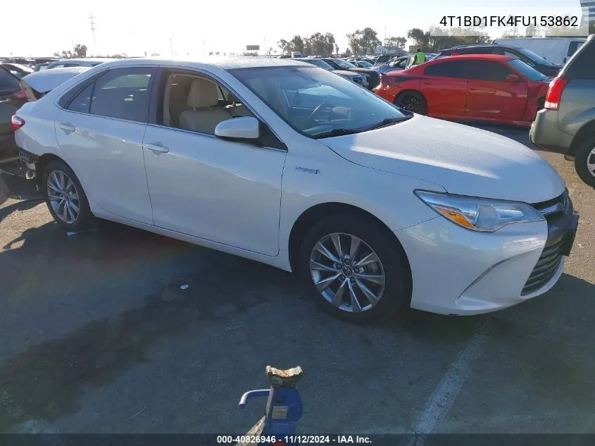 2015 Toyota Camry Hybrid Xle VIN: 4T1BD1FK4FU153862 Lot: 40826946