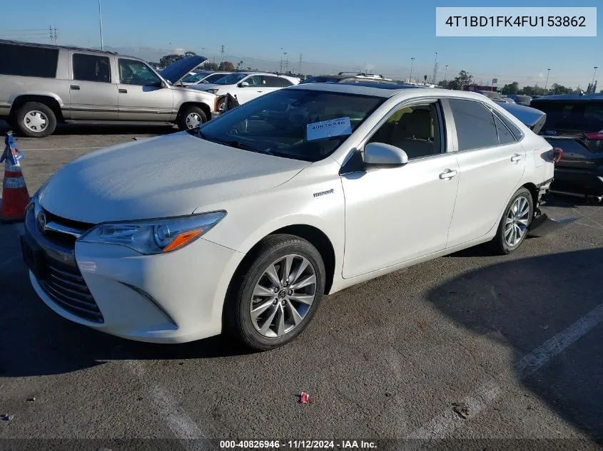 2015 Toyota Camry Hybrid Xle VIN: 4T1BD1FK4FU153862 Lot: 40826946