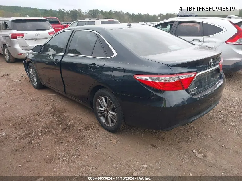 2015 Toyota Camry Se VIN: 4T1BF1FK8FU945619 Lot: 40833624