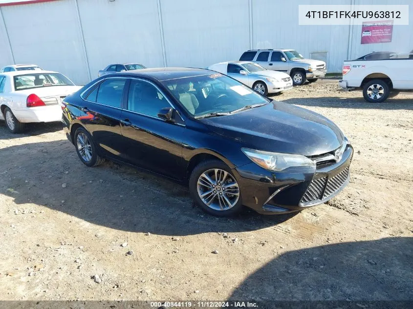 2015 Toyota Camry Se VIN: 4T1BF1FK4FU963812 Lot: 40844119