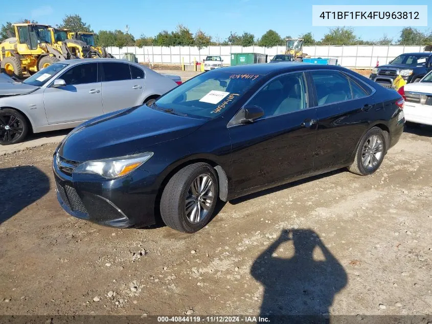 2015 Toyota Camry Se VIN: 4T1BF1FK4FU963812 Lot: 40844119