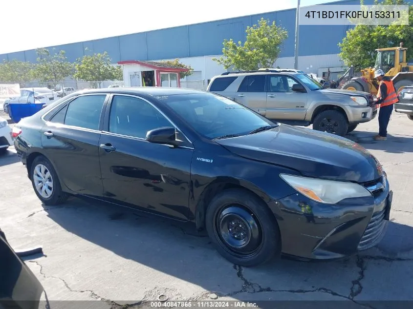 2015 Toyota Camry Hybrid Le VIN: 4T1BD1FK0FU153311 Lot: 40847865