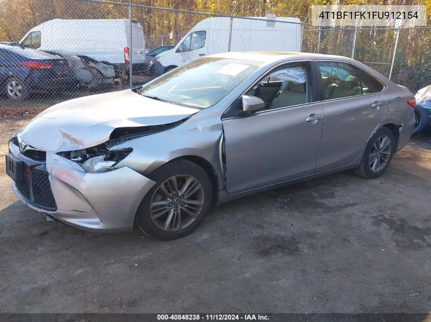 2015 Toyota Camry Se VIN: 4T1BF1FK1FU912154 Lot: 40848238