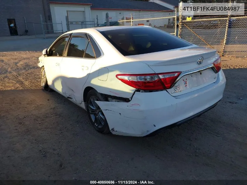 2015 Toyota Camry Se VIN: 4T1BF1FK4FU084987 Lot: 40850656