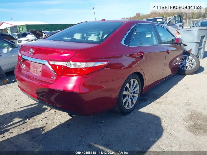 2015 Toyota Camry Xle VIN: 4T1BF1FK5FU944153 Lot: 40858148