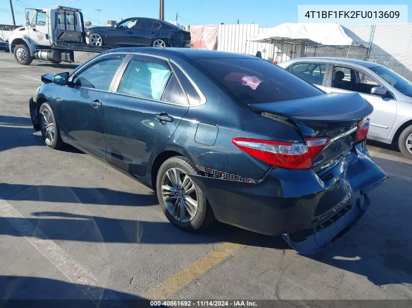 2015 Toyota Camry Se VIN: 4T1BF1FK2FU013609 Lot: 40861692