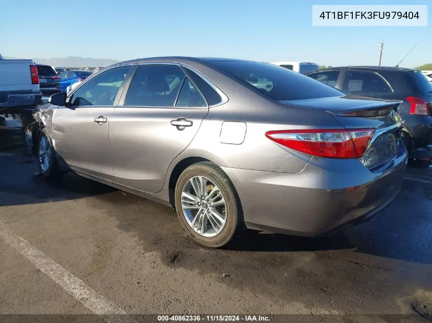 2015 Toyota Camry Se VIN: 4T1BF1FK3FU979404 Lot: 40862336