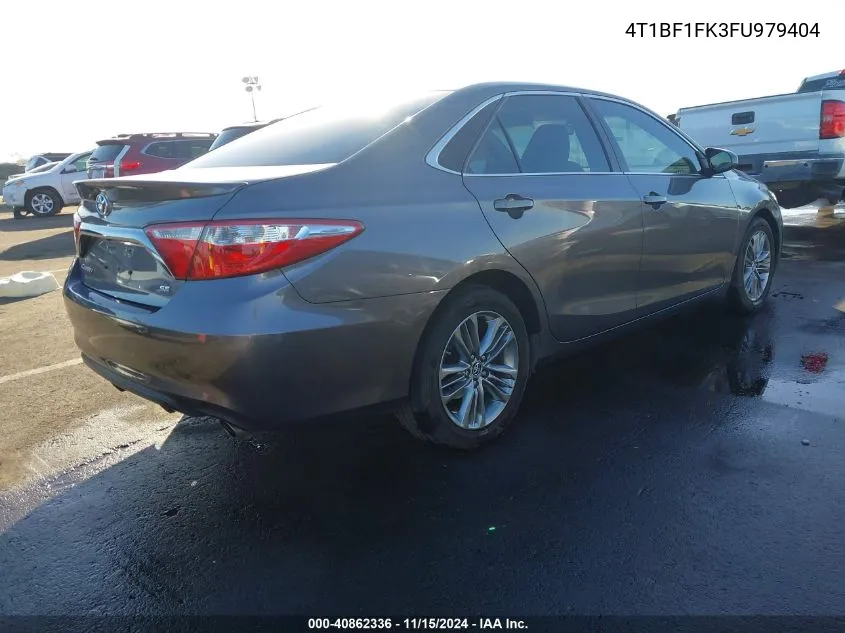 2015 Toyota Camry Se VIN: 4T1BF1FK3FU979404 Lot: 40862336