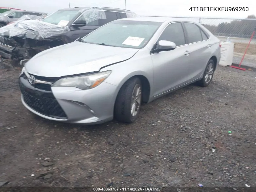 2015 Toyota Camry Se VIN: 4T1BF1FKXFU969260 Lot: 40863767