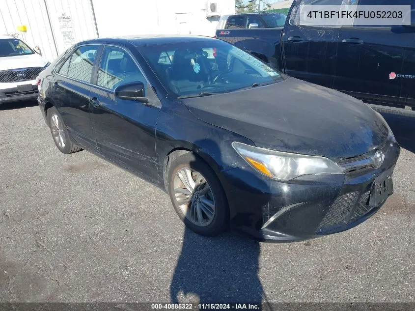 2015 Toyota Camry Se VIN: 4T1BF1FK4FU052203 Lot: 40885322