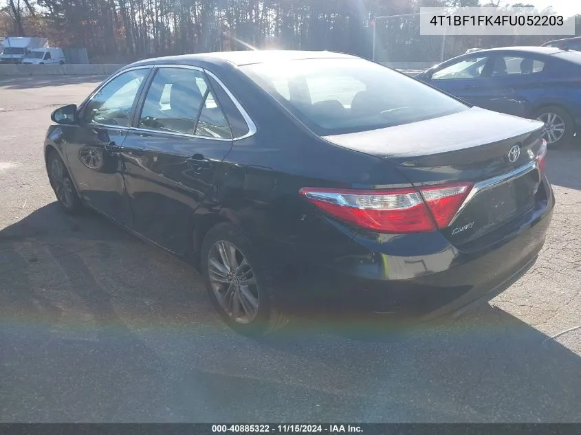 2015 Toyota Camry Se VIN: 4T1BF1FK4FU052203 Lot: 40885322