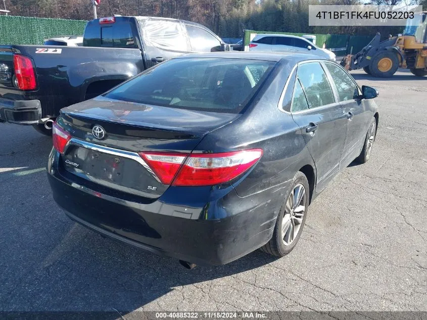 2015 Toyota Camry Se VIN: 4T1BF1FK4FU052203 Lot: 40885322