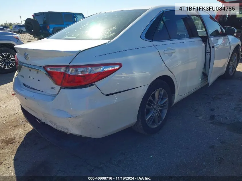 2015 Toyota Camry Se VIN: 4T1BF1FK3FU084785 Lot: 40908716