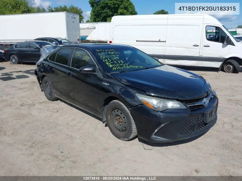 4T1BD1FK2GU183315 2016 Toyota Camry Hybrid Se