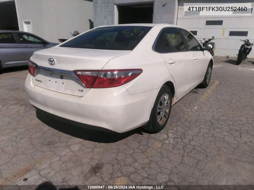 2016 Toyota Camry Le/Xle/Se/Xse VIN: 4T1BF1FK3GU252460 Lot: 12080947