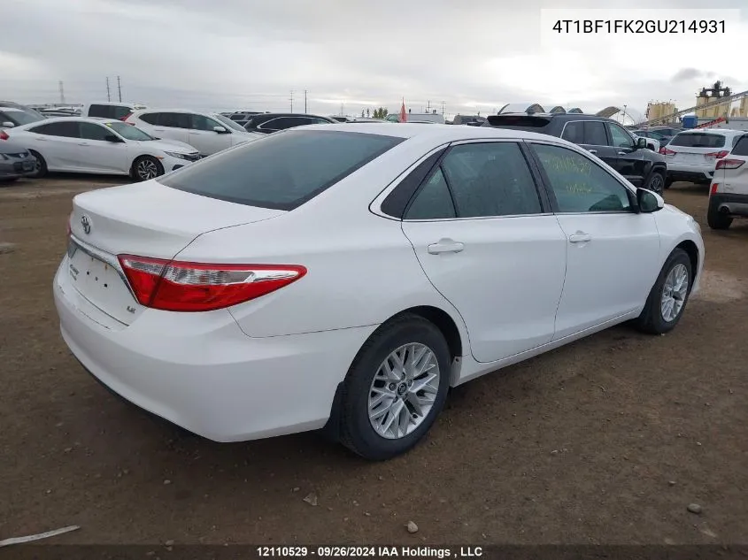 4T1BF1FK2GU214931 2016 Toyota Camry Le/Xle/Se/Xse