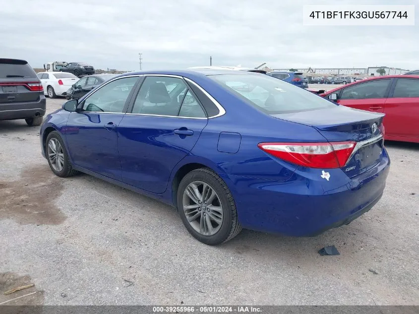 4T1BF1FK3GU567744 2016 Toyota Camry Se