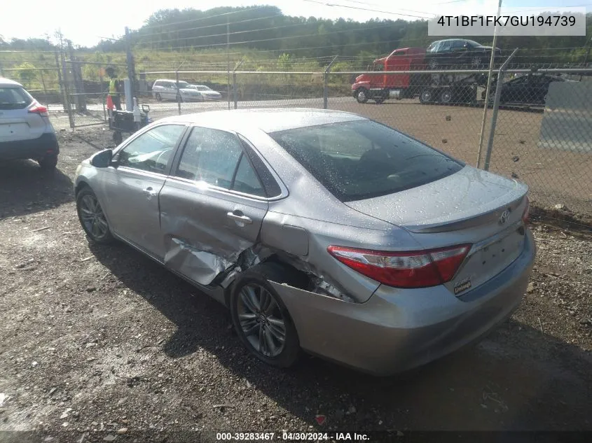 4T1BF1FK7GU194739 2016 Toyota Camry Se