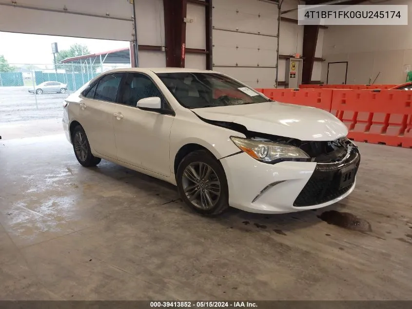 2016 Toyota Camry Se VIN: 4T1BF1FK0GU245174 Lot: 39413852