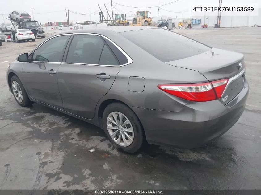 2016 Toyota Camry Le VIN: 4T1BF1FK7GU153589 Lot: 39596110