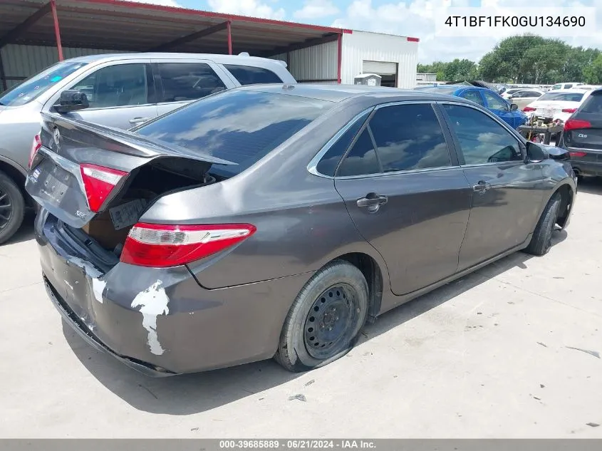 2016 Toyota Camry Xse VIN: 4T1BF1FK0GU134690 Lot: 39685889