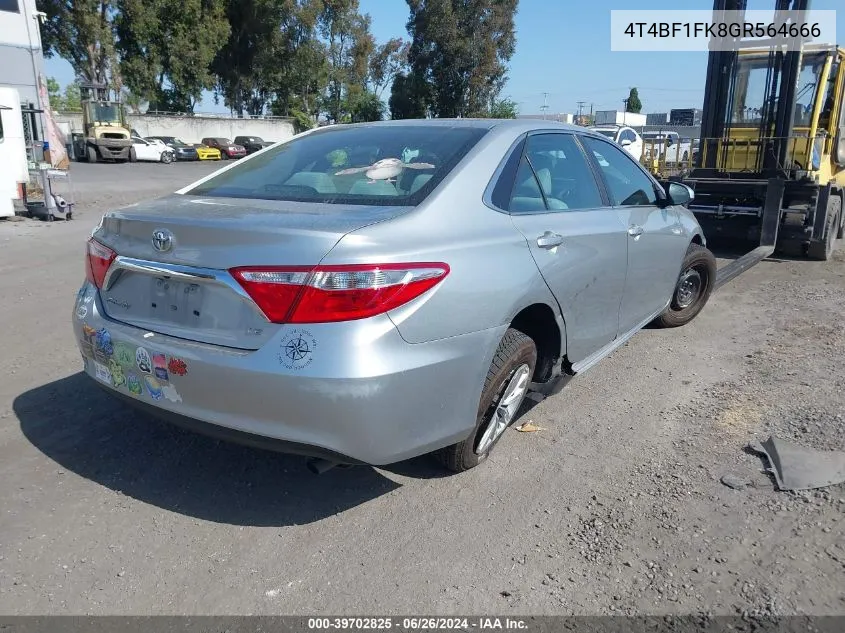 4T4BF1FK8GR564666 2016 Toyota Camry Le