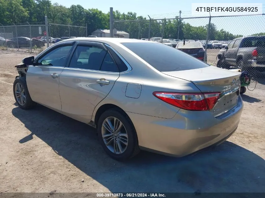 4T1BF1FK4GU584925 2016 Toyota Camry Se