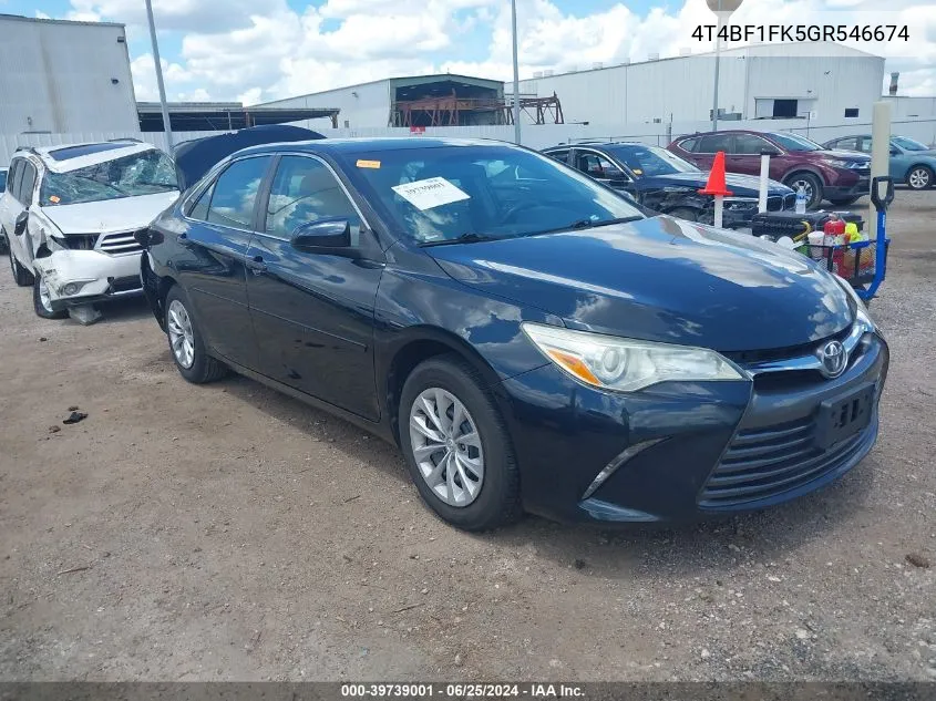 2016 Toyota Camry Le VIN: 4T4BF1FK5GR546674 Lot: 39739001