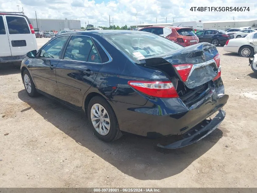 4T4BF1FK5GR546674 2016 Toyota Camry Le