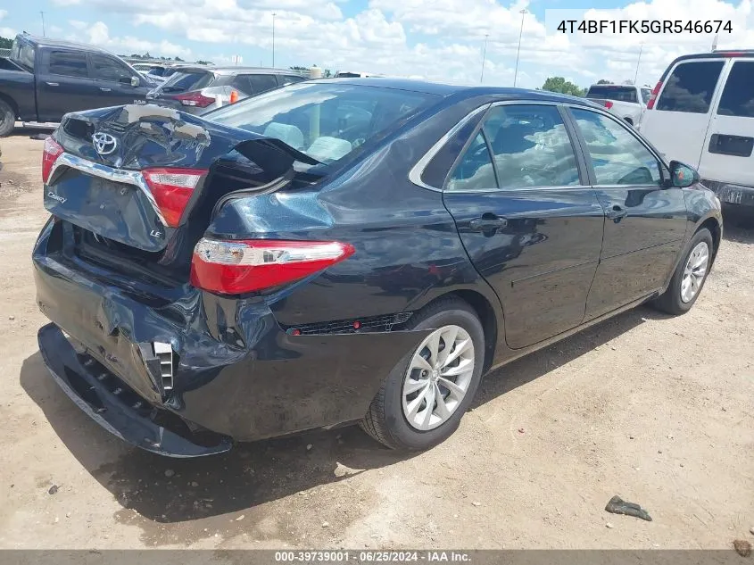 4T4BF1FK5GR546674 2016 Toyota Camry Le